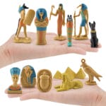 12-Piece Simulated Ancient Egypt Set Pharaonic Pyramids, Sphinx, Queen Isis, Mummy 1