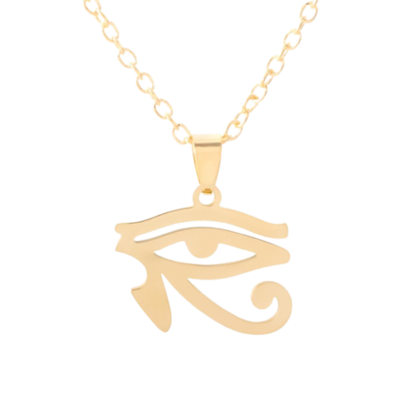 Stainless Steel Pharaonic Horus Eye Pendant Necklace